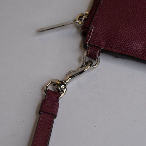 Coach Maroon Mulberry Leather Zip Clutch/Wristlet - Picture 5 of 8